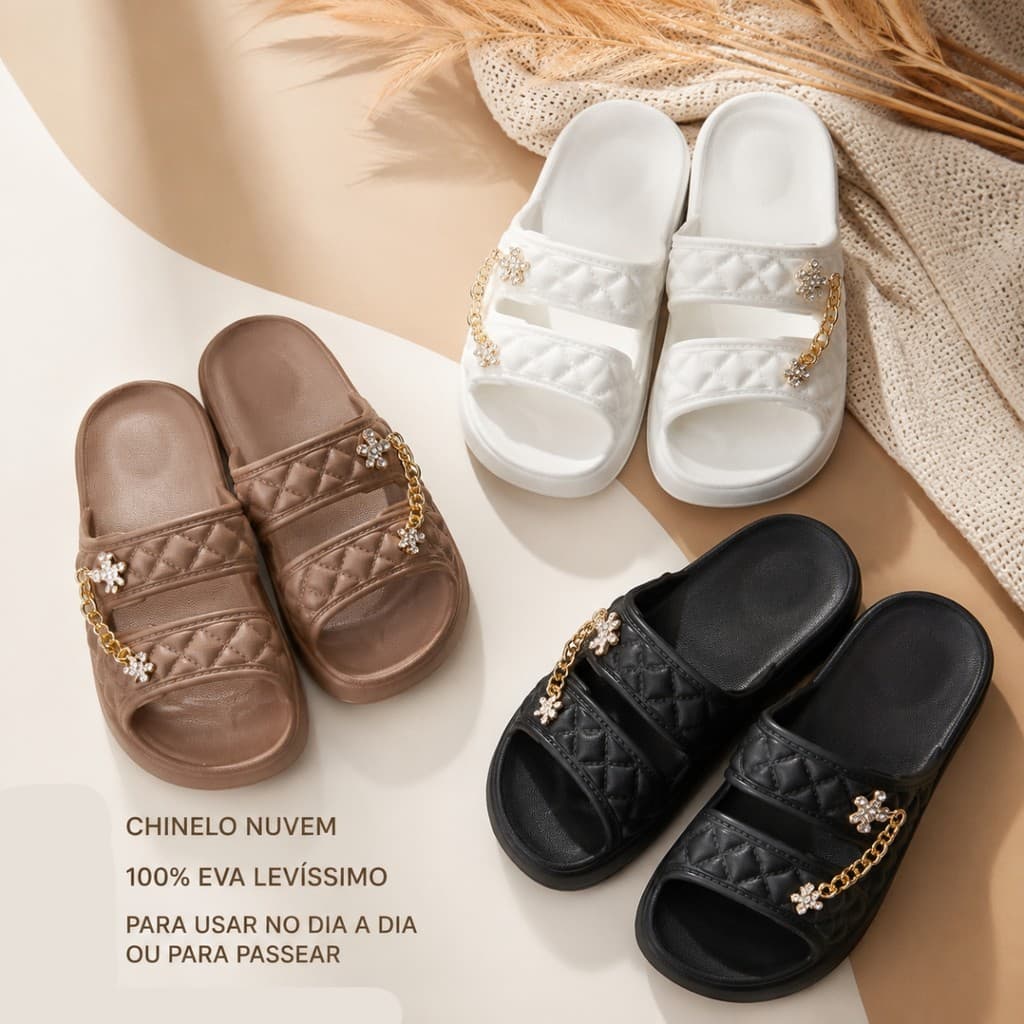 Chinelo Nuvem Feminino EVA ultra macio super leve e macio sola anatômica W2619