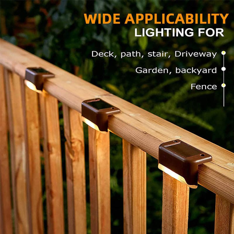Luzes LED Para Escadas Movidas A Energia solar , Impermeáveis Pátio Externo Varandas E Jardins Externos , Adequadas Deco