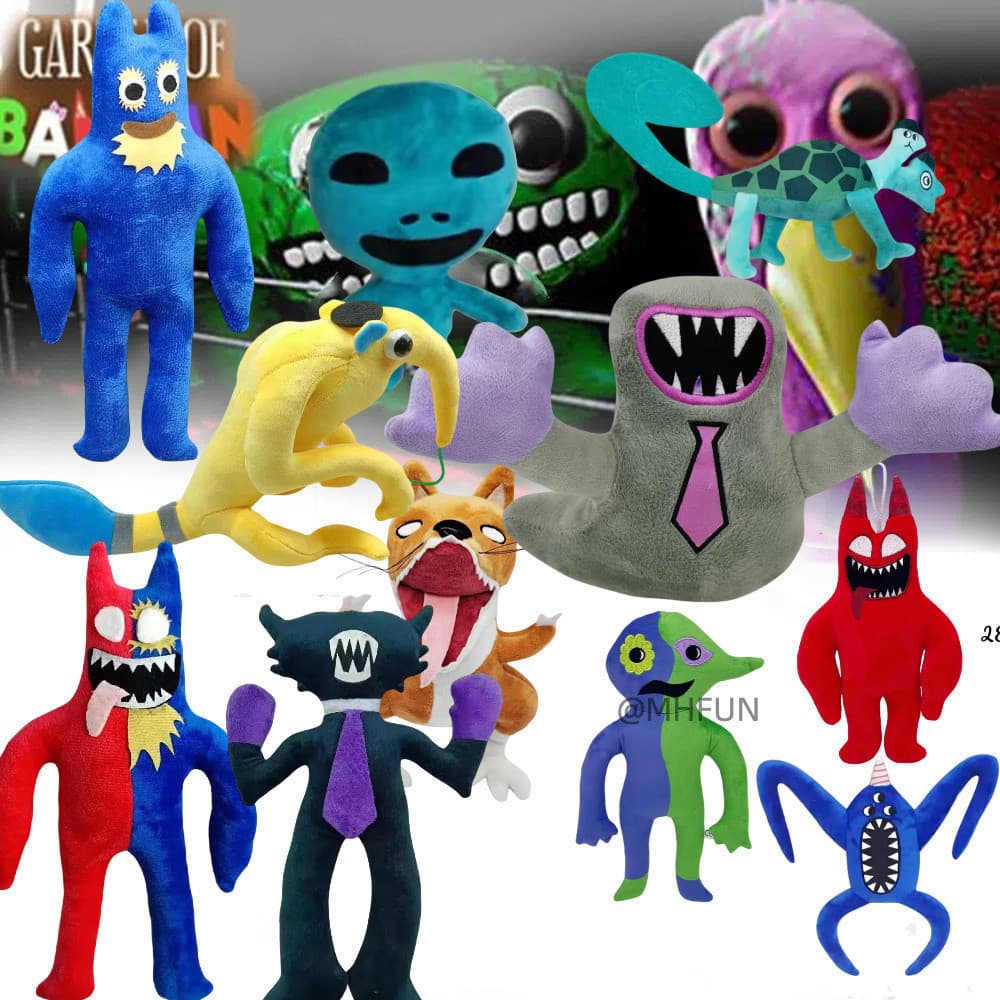 Garten of Banban 8 VII Banban Azul Sir Dadadoo Pelúcia  Kittysaurus Syringeon brinquedo para criança
