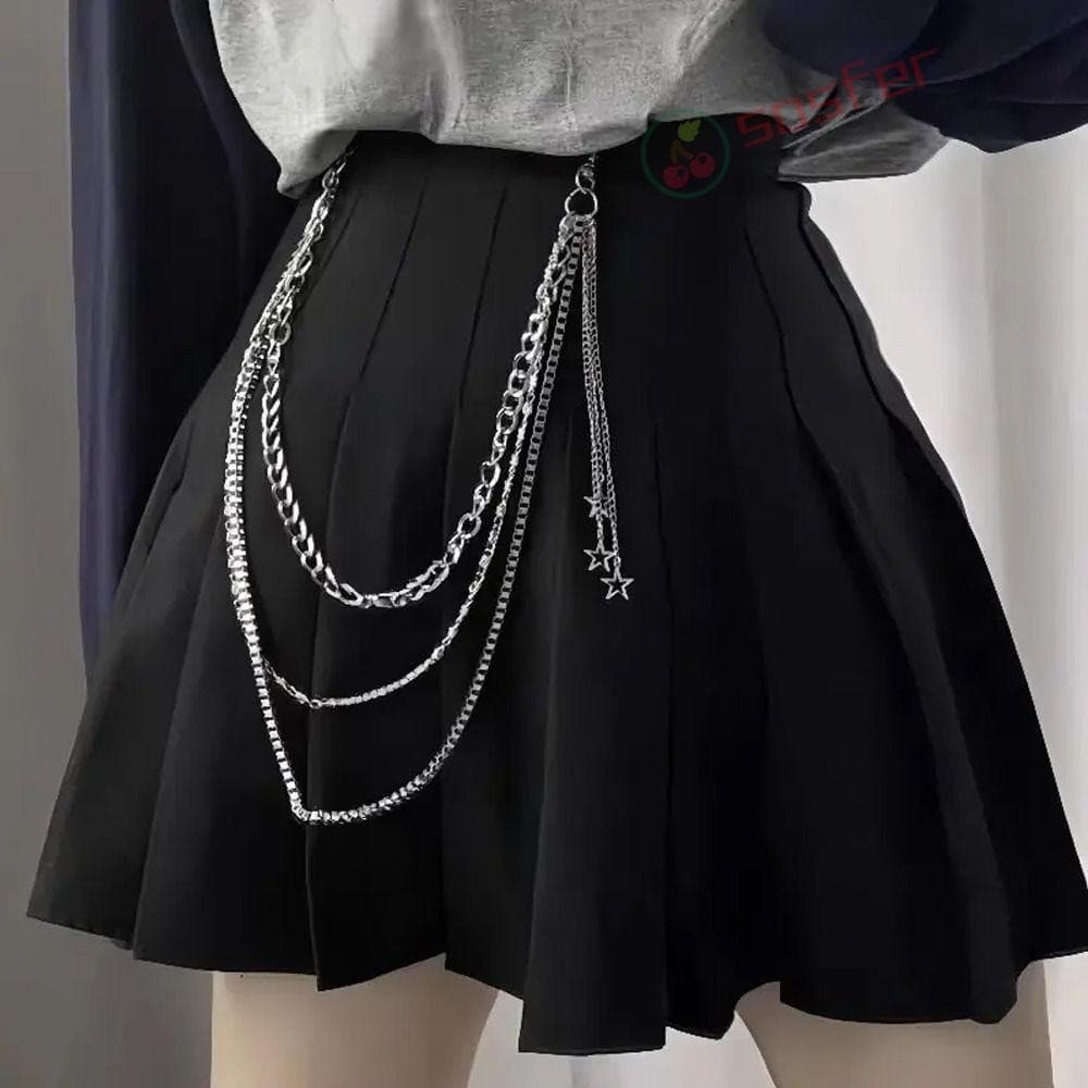 Corrente De Cintura Estrela SOSFER , Gótica De Calça Com Borla Multicamadas Jeans Hip Hop Harajuku De Liga De Metal