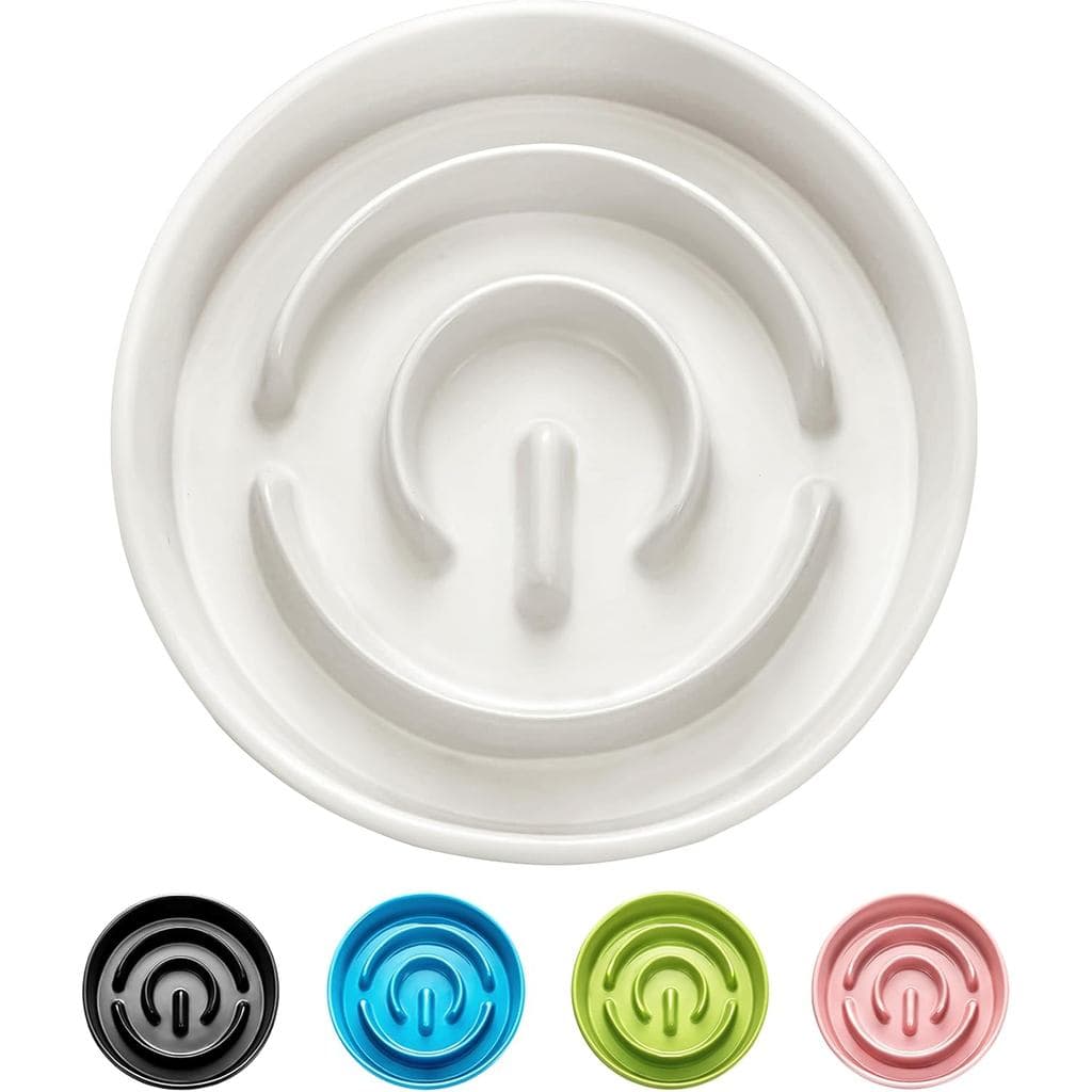 Tigelas de Cerâmica para Alimentação Lenta de Cães, 2.0 Copos, Alimentador Lento para Cães de Médio Porte, Tigela Labiri