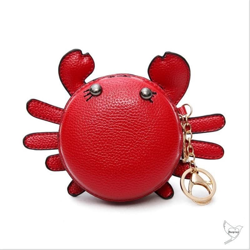 Bolsa De Moedas De Caranguejo – Feminina Portátil Com Pingente De Cartão De Batom Para Corrente De Boneca