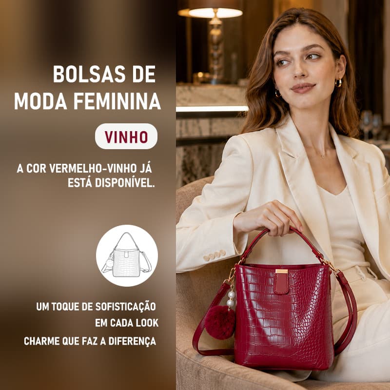 JAMI JAMI Bolsa Média De Ombro Crossbody Com Alça Transversal Feminina De Couro PU B747
