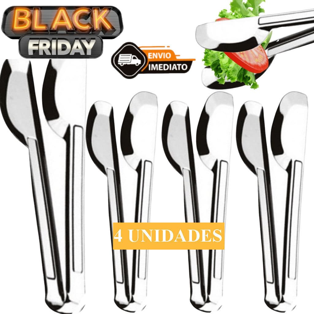 Kit 4 Pegadores Universal Para Comidas 100% Inox Premium
