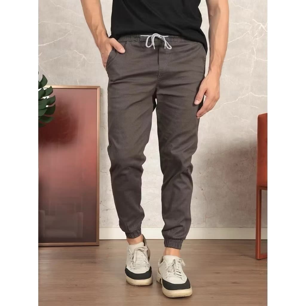 Calça Jogger Jeans Masculina chumbo marmorizado