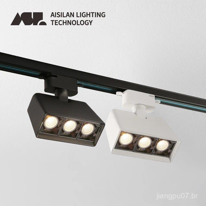 Luminária de Trilho LED Aisilan para Lojas Comerciais, Lojas de Roupas, Parede de Fundo, Sala de Estar (Trilho Não Inclu