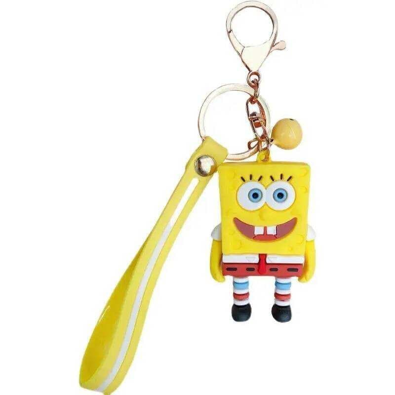 Grande Bob Esponja Calça Quadrada Torta Grande Estrela Polvo Irmão Chaveiro Bolsa Pingente Chaveiro Pingente Boneca Fofa