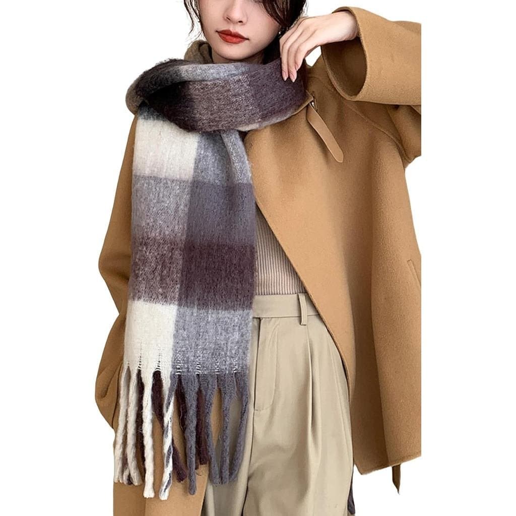 Wander Agio Cachecol de Inverno Feminino Quente, Xale Longo, Cachecóis Grandes para Clima Frio, Cachecóis Grossos Tipo M