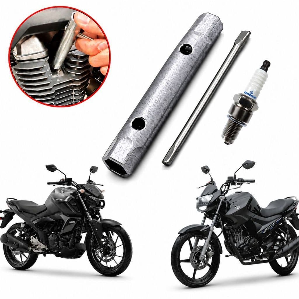 Chave de Vela Yamaha FZ150 Factor 150 14mm 16mm Remoção de Velas Moto