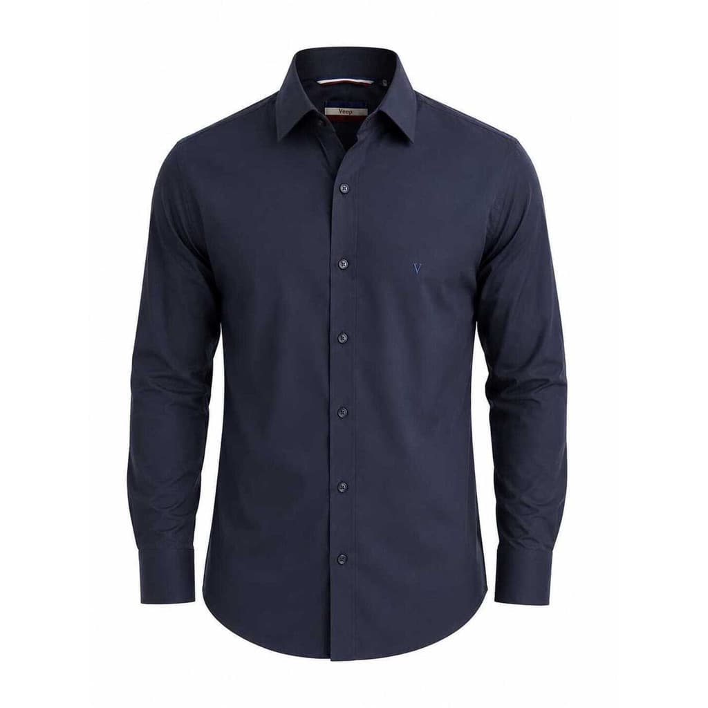 Camisa Social Masculina Marinho Veep