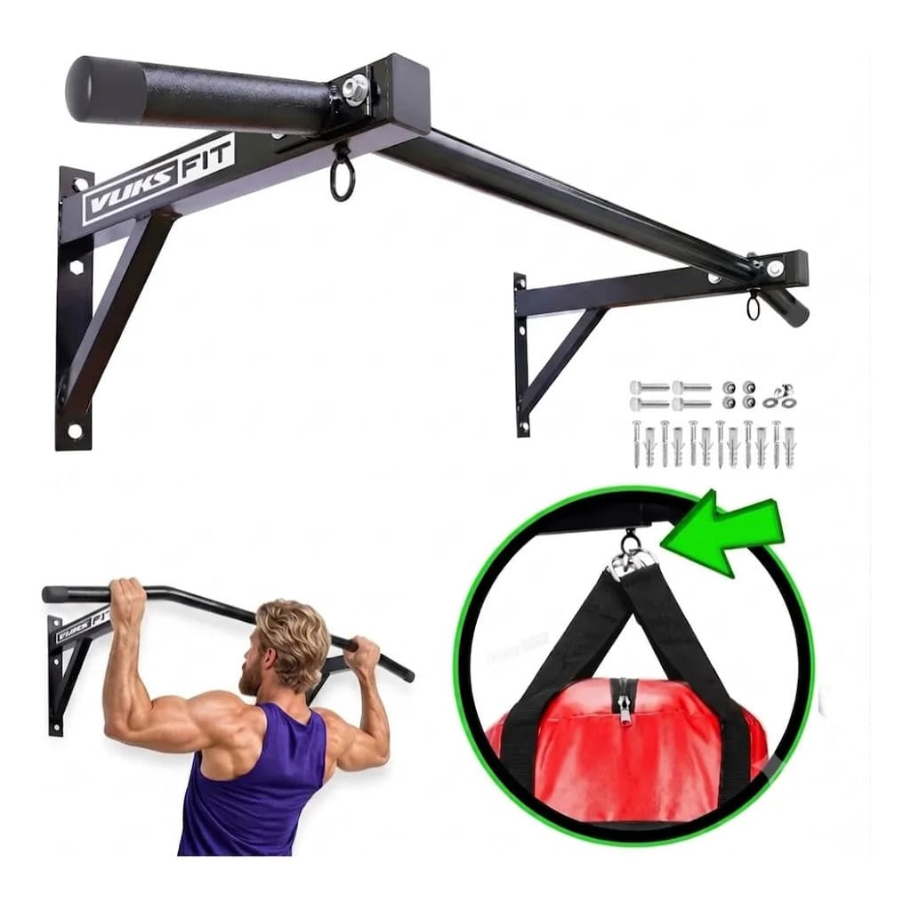 Barra Fixa  Pegada Neutra E Aberta Parede Musculação Pull-up