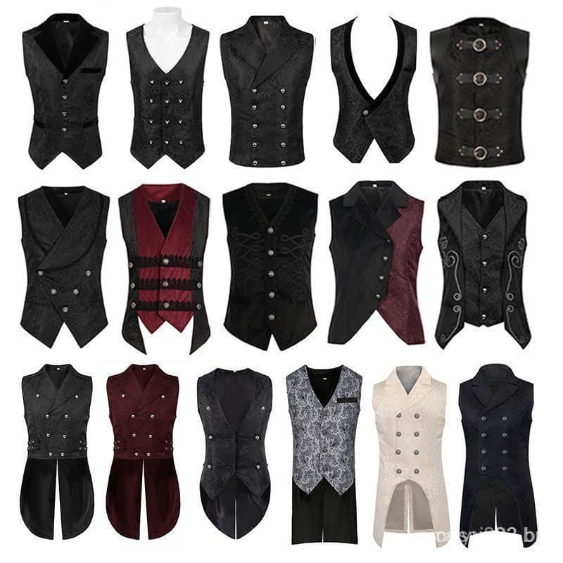 Novidades em Roupas Masculinas: Vestido Longo Gótico Retro Medieval, Fantasia de Halloween 88998899 RMGJ VPPV