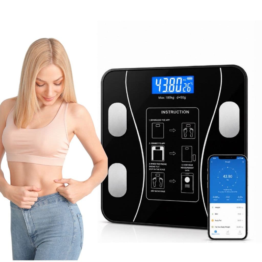 Balança corporal bioimpedância digital aplicativo bluetooth