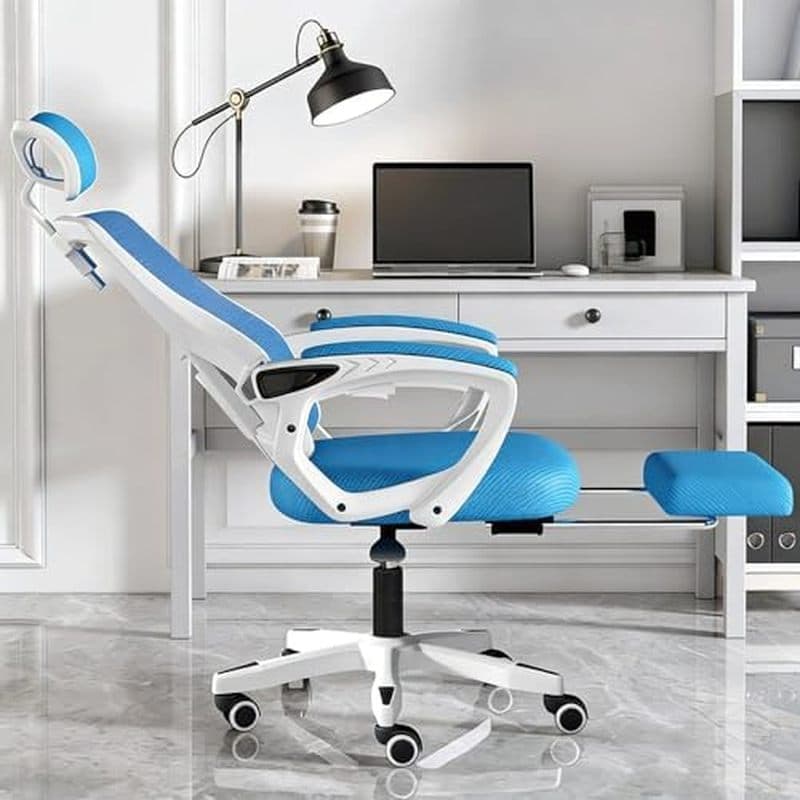Cadeira De Escritório Ergonômica Exeive , Em Malha Com Encosto Alto E Apoio Para Os Pés , Função De Balanço , 360 ° Rola