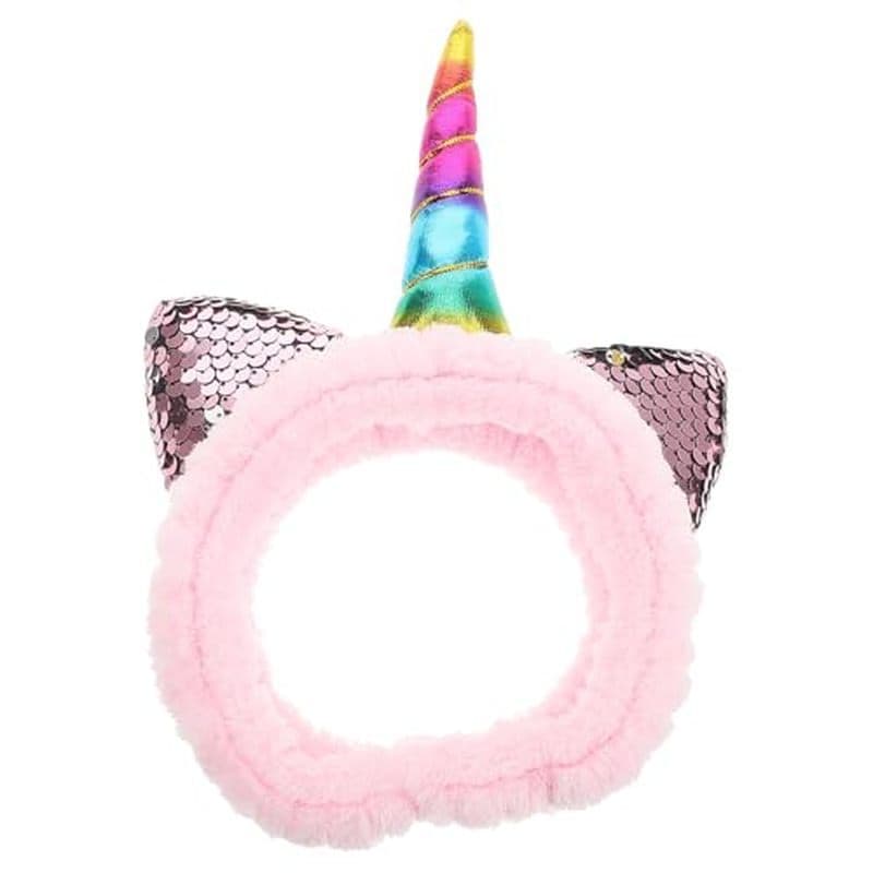 Unicórnio Maquiagem Bandana Para Mulheres Rosto Lavagem Spa Hairband Macio Cuidados Com A Pele Acessório De Cabelo Pelúc