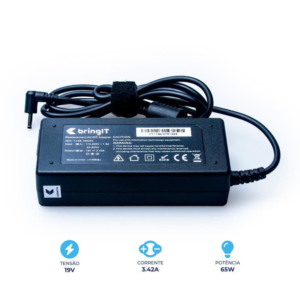 Fonte Carregador para Notebook Acer Aspire 5 A514-54-52TY 19V 3.42A 65W