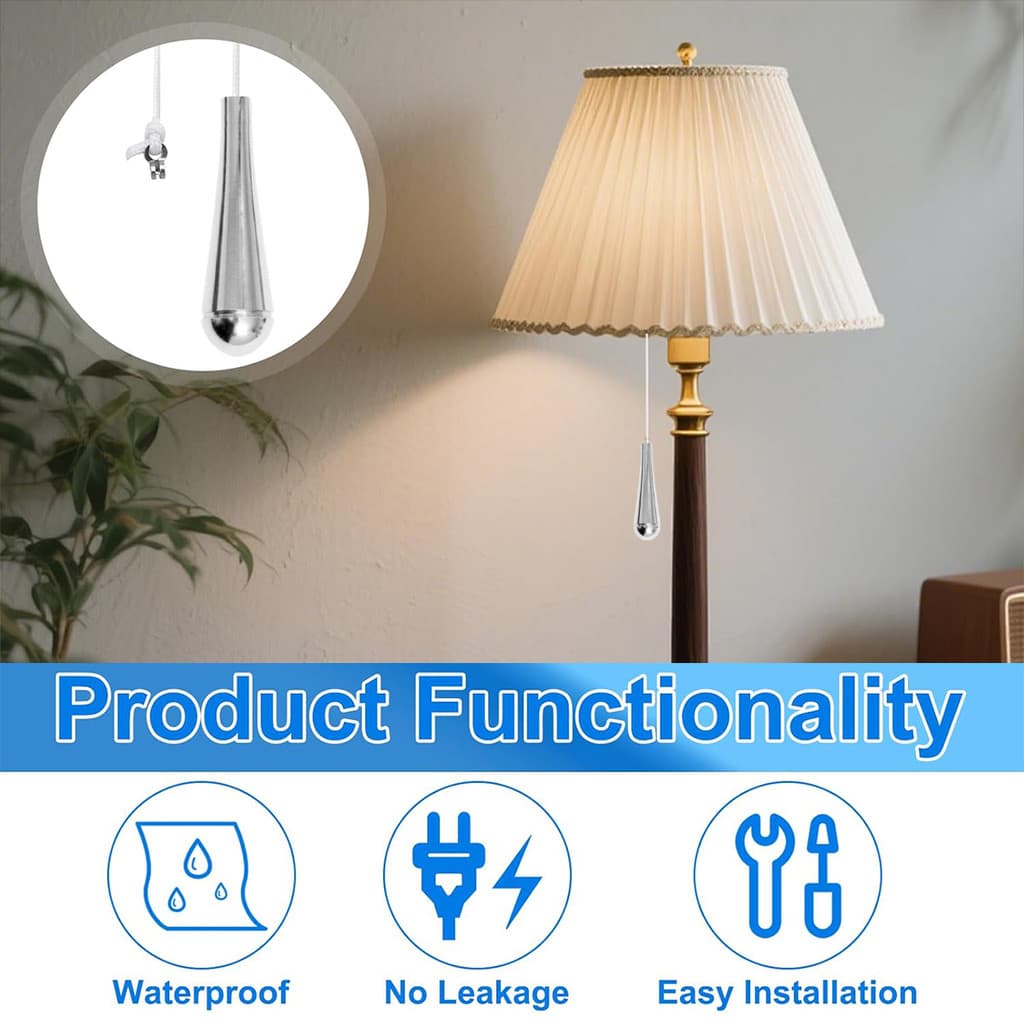[wisdomt] Ventilador De Teto De Metal Corda Pingente Com Cabo De Tração De 1.5 M Interruptores De Lâmpada Ajustáveis Ban