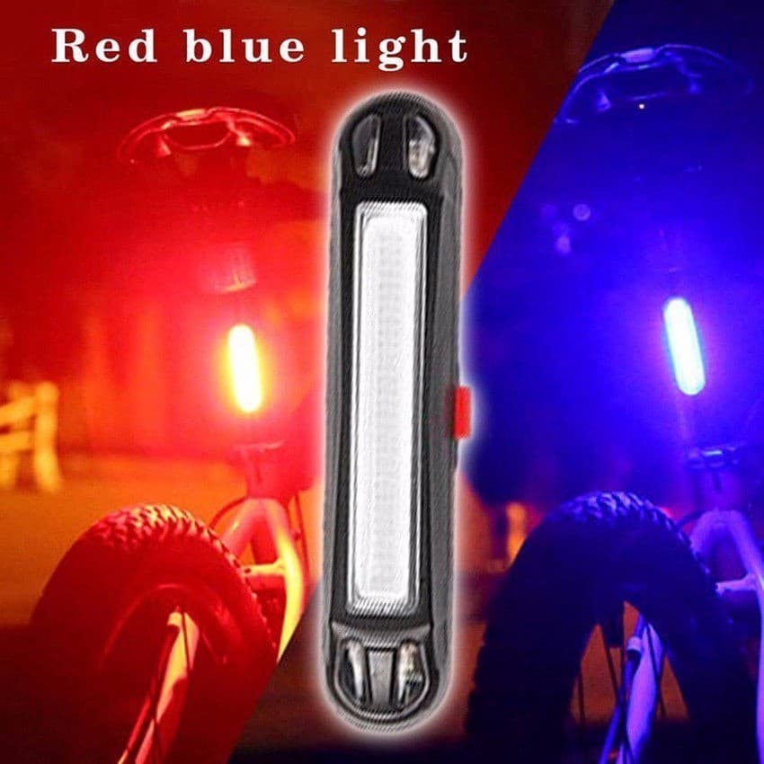 Luz LED Cob 6 Modo Frente Bicicleta USB Recarregável 100LM Lanterna Traseira Da Lâmpada De Advertência À Prova Dwaterpro