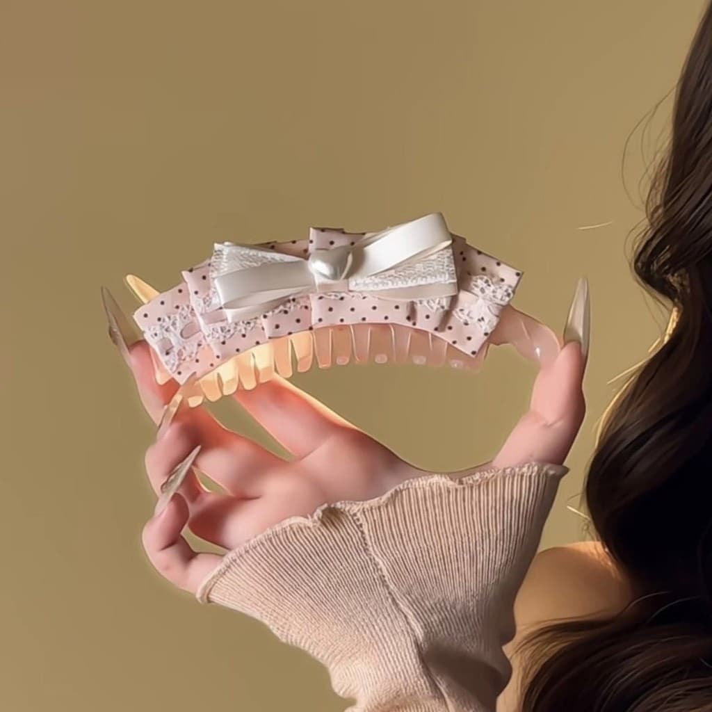 Doce menina bonito laço amor coração Banana clipe arco bolinhas doce menina coração All-Match acessórios de cabelo