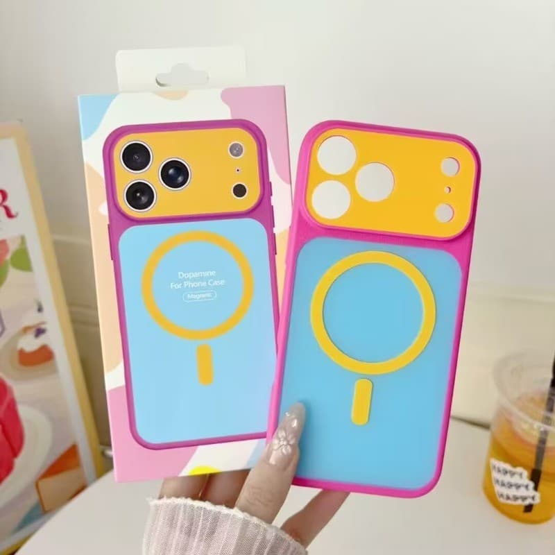 (Com Caixa De Presente) Dopamina Matte Case Capa Traseira Magnética De Telefone Para IPhone 18 17 16 15 14 13 Pro Max 14