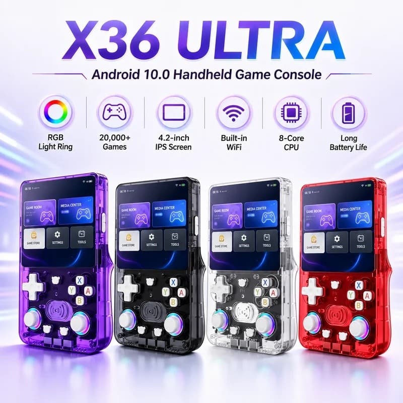 X36 Ultra Android Game Console 4.2 Polegadas IPS HD Display WiFi Vídeo Música Jogo On-Line 3500mAh Dispositivo Portátil