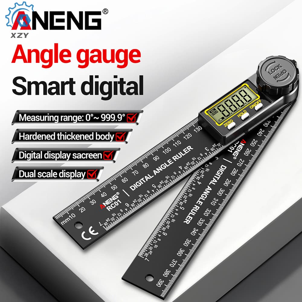 ANENG RC01/RC02 Alta Precisão 360 ° Régua Angular Digital Para Medição De Marcenaria
