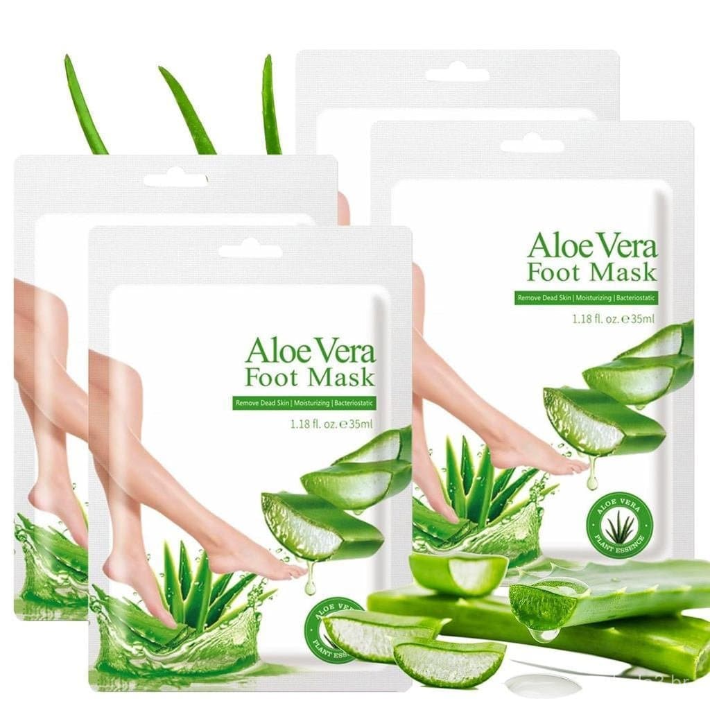 Conjunto de 4 Peças de Máscara para os Pés, Máscara Hidratante para os Pés com Aloe Vera, Máscara Esfoliante Profunda pa