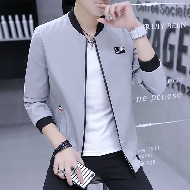 Jaqueta masculina primavera outono novo estilo jaqueta masculina versão coreana magro-ajuste Casual masculino wear juven