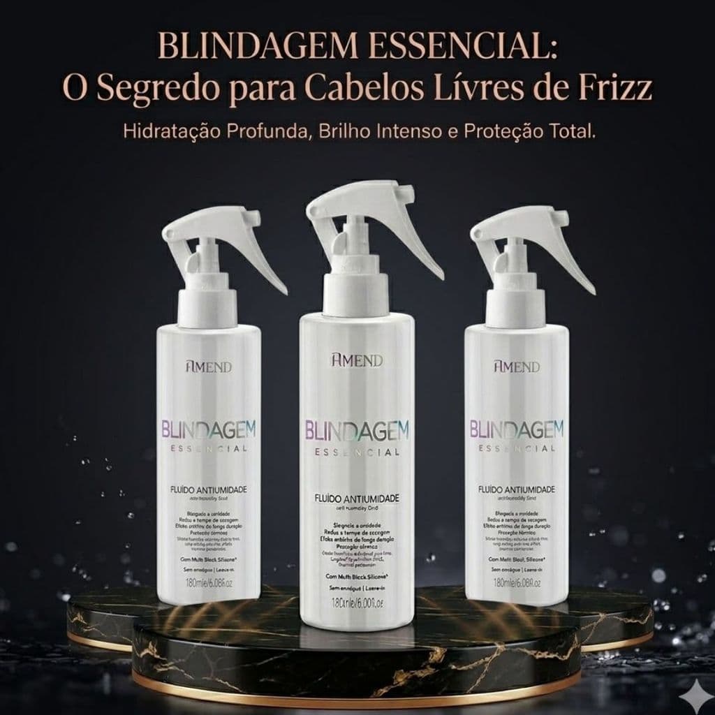 Kit Com 3 Fluído Antiumidade Amend Blindagem Essencial Bloqueio A Umidade 180ml