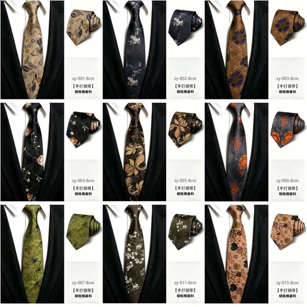 Gravata decoração masculina Casual Formal Wear flor 8cm gravata de algodão High-End Retro terno de casamento Masha acess