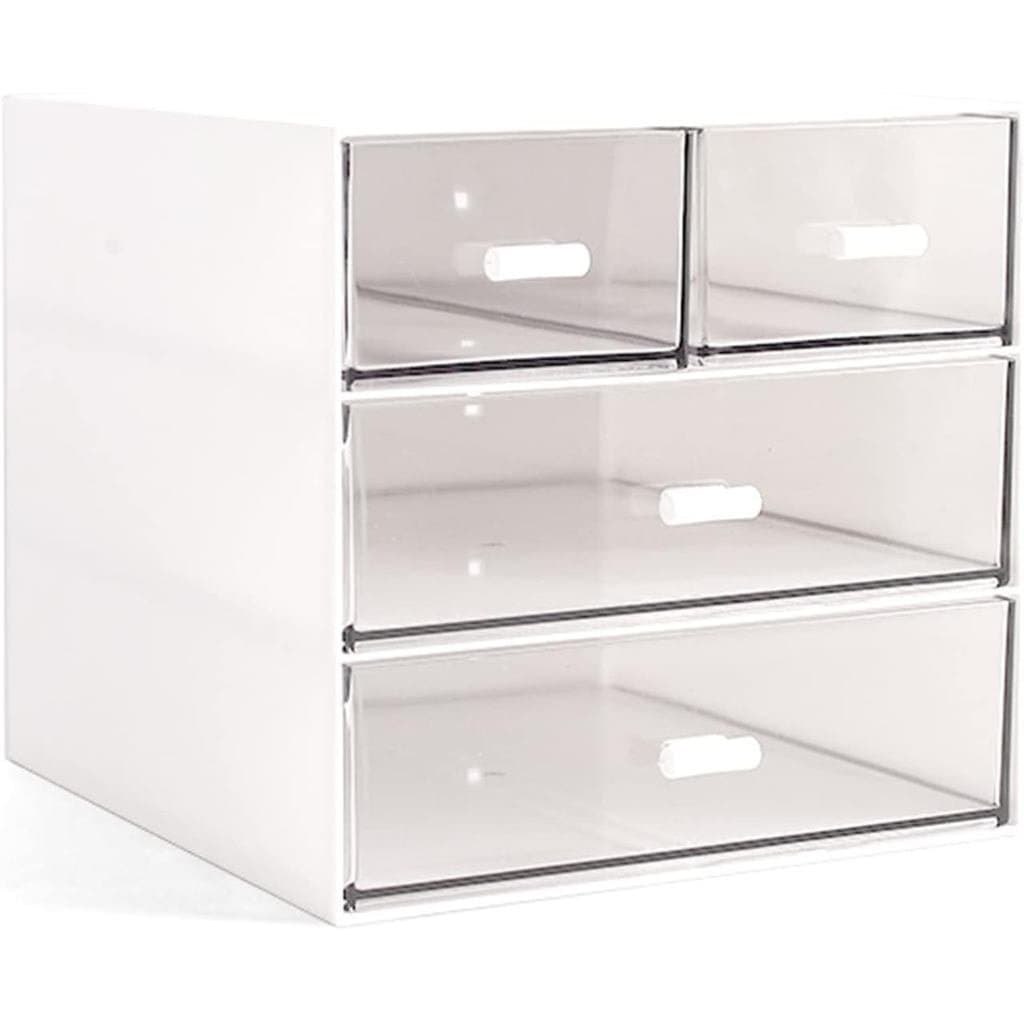 Organizador de Maquiagem, Organizador de Mesa com 4 Gavetas, Armazenamento de Diversos, Organizador de Penteadeira, Orga