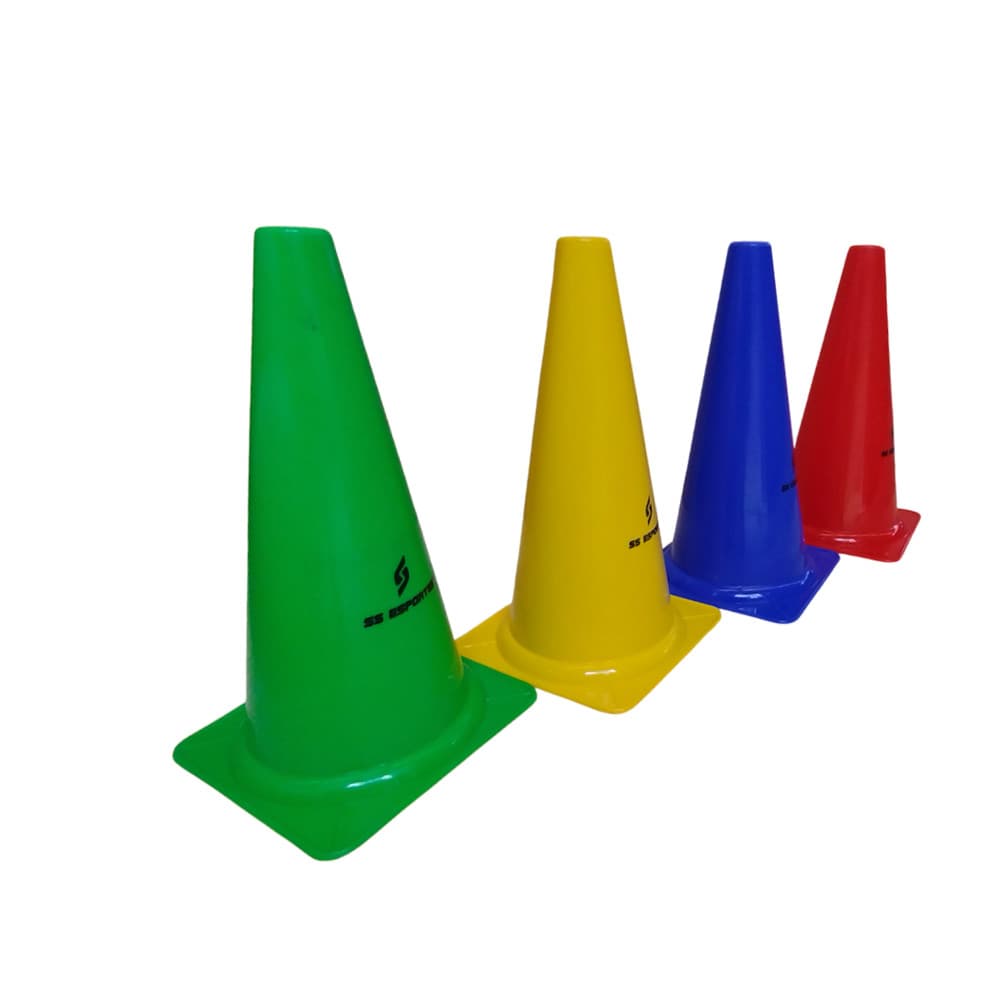 Kit com 10 Cones 30cm para Treinamento de Agilidade - SS ESPORTES