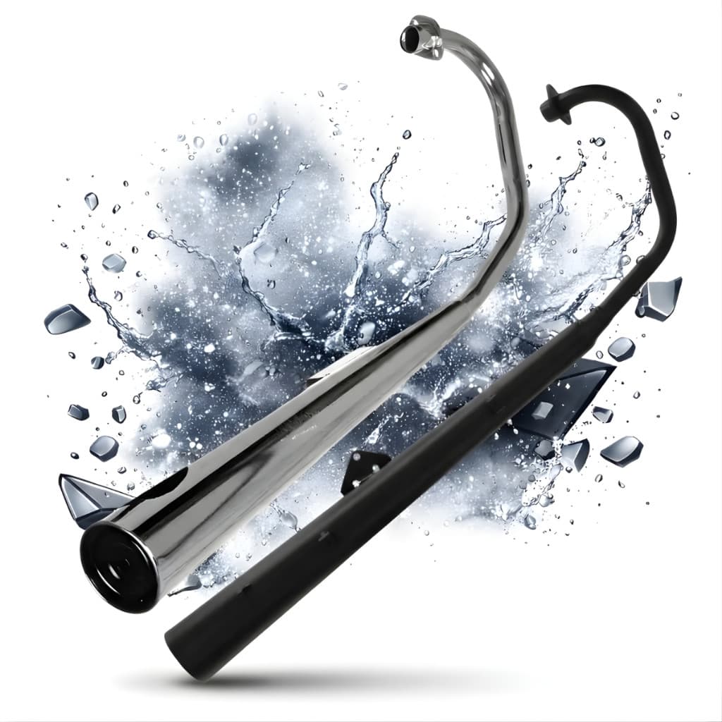 Escapamento Cromo Forte original para Titan/Fan 150 2009 a 2013, cromado, com anel