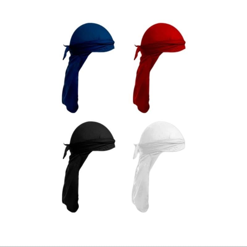 KIT 2 DURAG WAVES Bandana Durag Preta Touca 360waves Dureg Hiphop Rapper Top