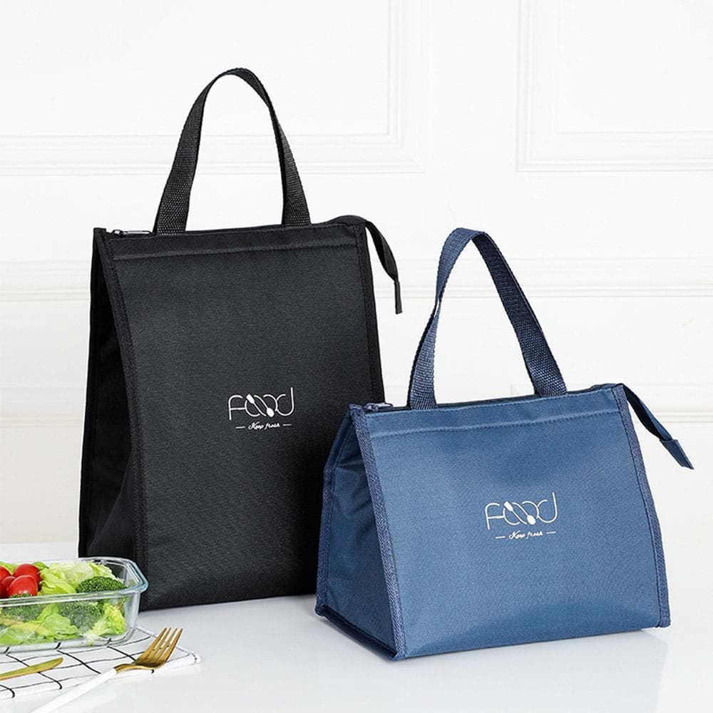 FTARLY Bolsas Térmicas De Viagem Pretas Com Zíper Manual Bolsa De Piquenique Para Escritório Isolamento Térmico