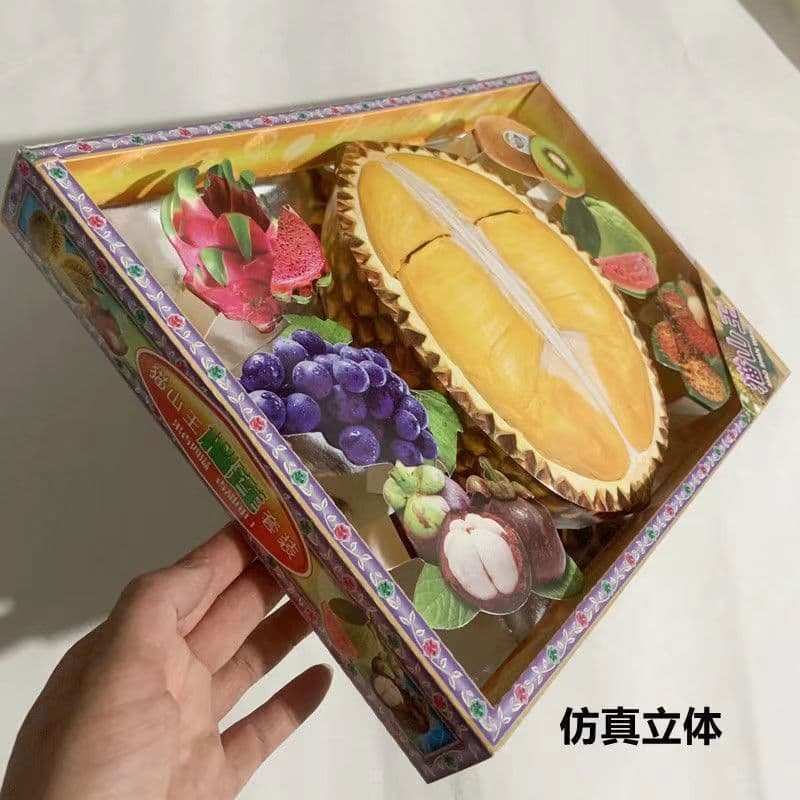 Gravata de papel Ming House Fruit Durian Dragon Fruit Mangostão High-End Fruit Grave Varrendo Comida Aniversário Qingmin