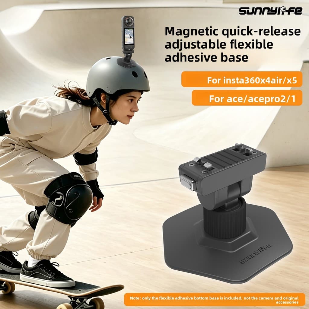 Pronta Entrega |   Insta360 X4 Air / X5 / Ace Pro 2 / GO Ultra Sunnylife Base de Montagem Flexível Ajustável de Liberaçã