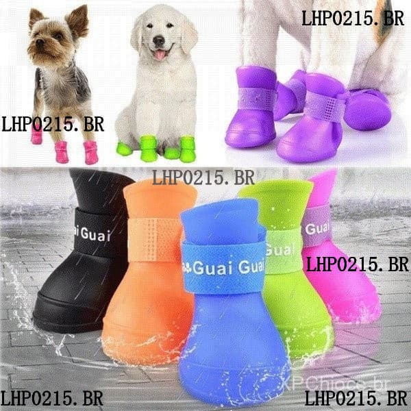 4 Peças Bota De Chuva De Silicone Antiderrapante Impermeável Para Pets/Produtos De Moda