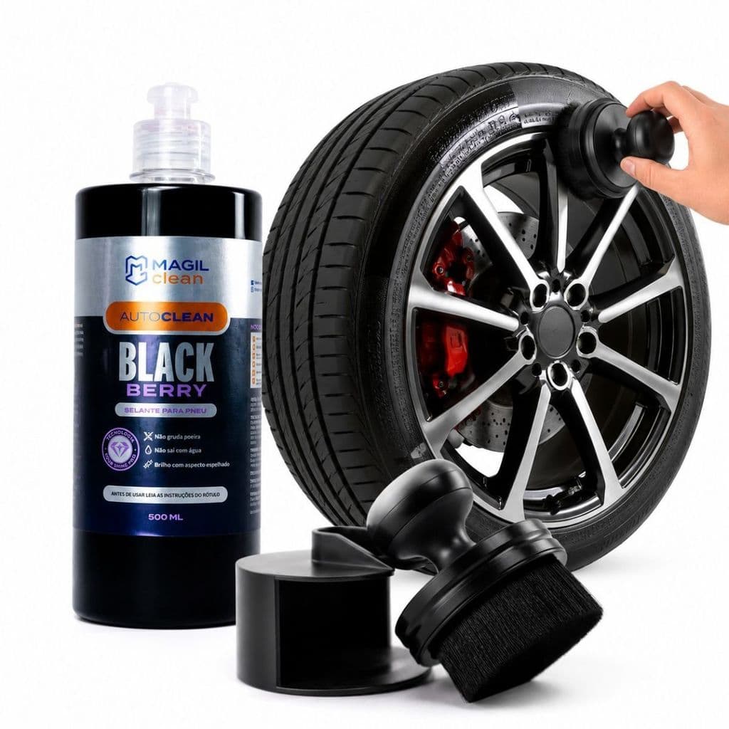 Kit Black Berry Selante para Pneus + Aplicador Magil Clean