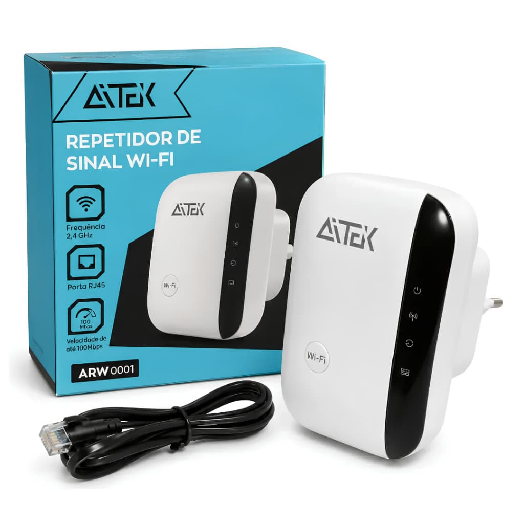Repetidor De Sinal WiFi 2.4GHz 150Mbps Com Porta RJ45 Modo Repetidor e Access Point para Casa