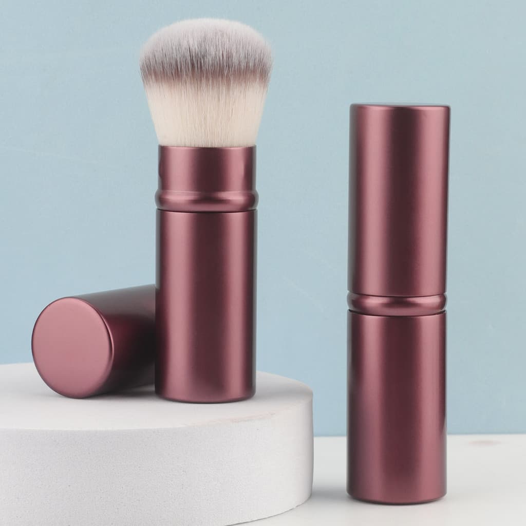 Pincel retrátil para base, pincel de maquiagem para Manicure, poeira, portátil, Blush, mágico, sem costura, não coma bas
