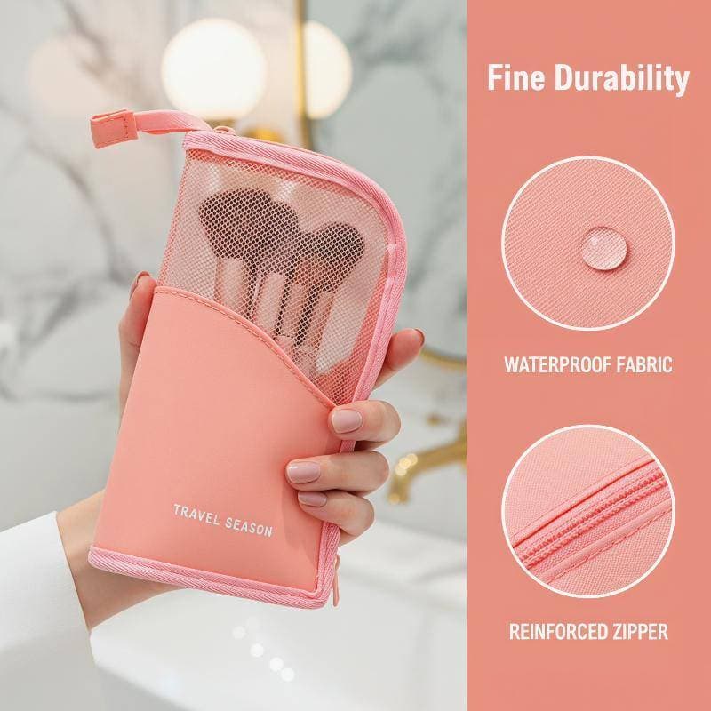 lovelycactushb Suporte Para Pincel De Maquiagem , Portátil , À Prova D'água , Bolsa Cosmética , Organizador De Pincéis A