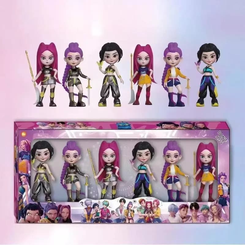 Conjunto de bonecas K-pop Hunter Girl, Design moderno, é o presente perfeito para fãs e colecionadores.