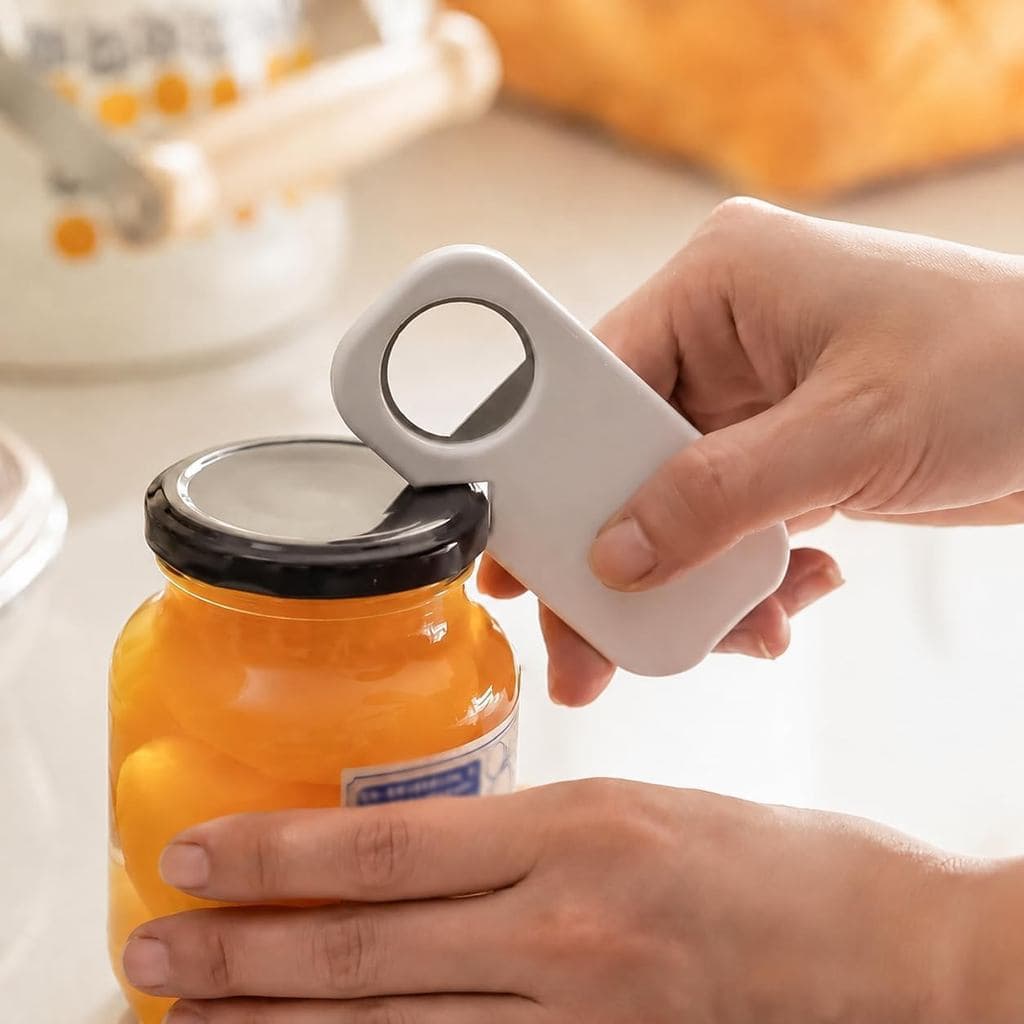 Abridor de Garrafas Magnético 3 em 1, Abridor de Latas e Mais, Ferramenta Manual de Cozinha em Aço Inoxidável para Latas