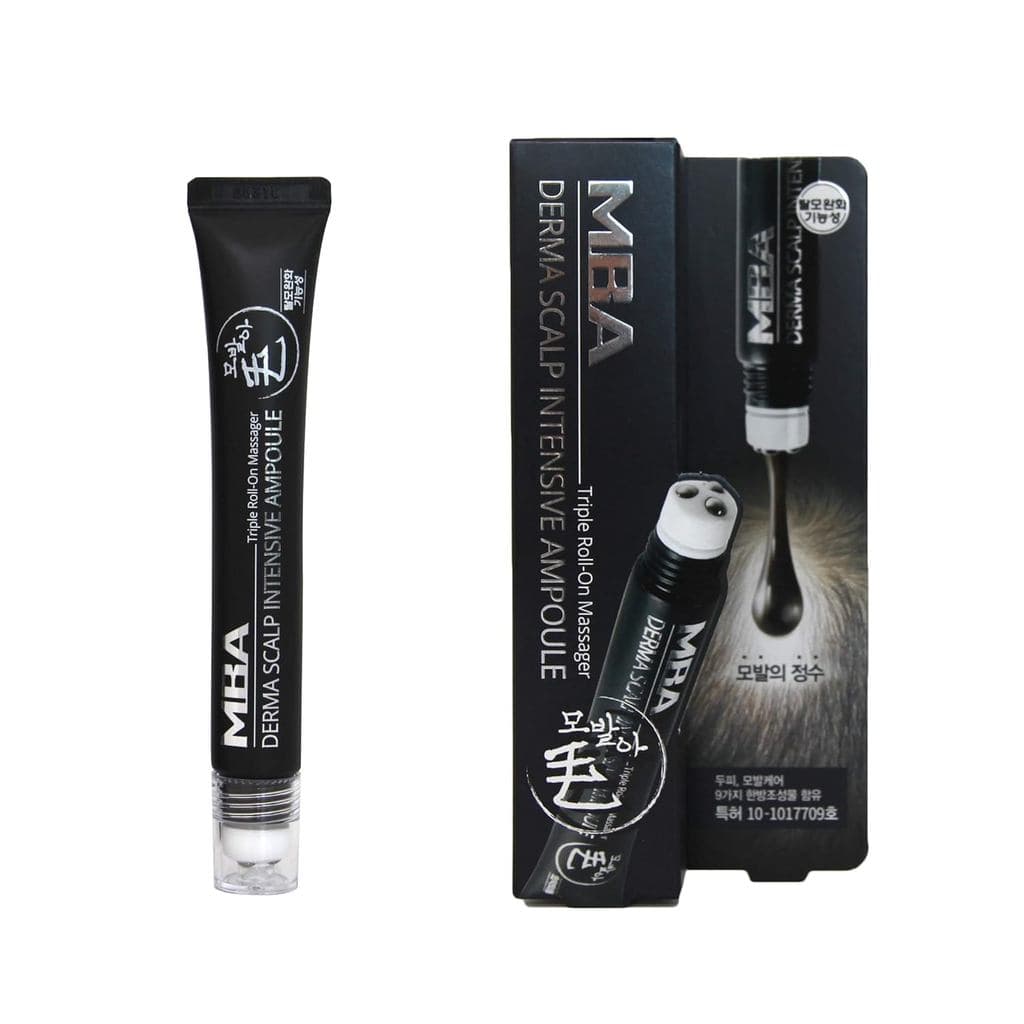 DAYCELL] MBA MoBalA Derma Ampola Intensiva para Couro Cabeludo com Massageador Roll-On Triplo para Queda de Cabelo, 20ml