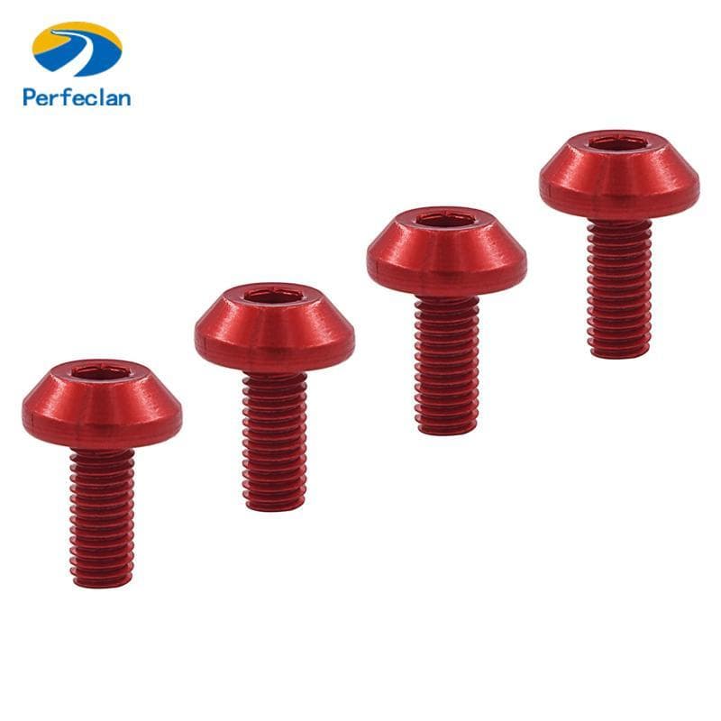 Perfeclan M5x12mm Conjunto De Parafusos Para Gaiola De Garrafa De Bicicleta MTB , Parafuso Sextavado De Alumínio Uso Em