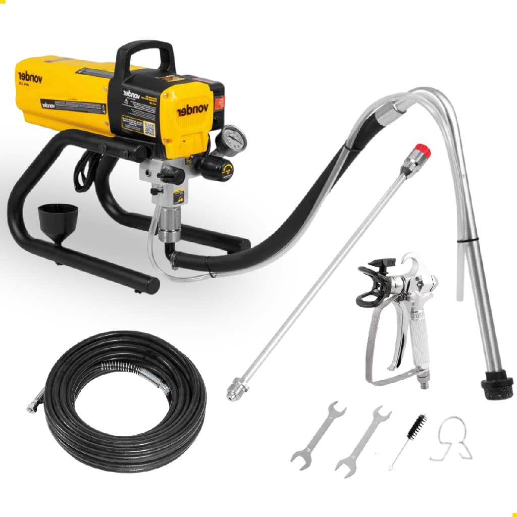 Máquina de Pintura Airless Profissional MPA 120 com Pistola Extensão e Mangueira de Sucção 900W 220v