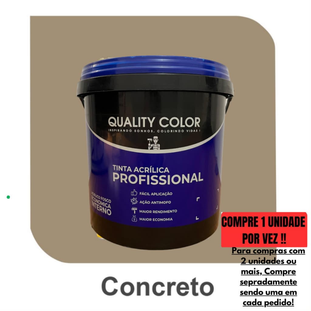 Tinta Interna Concreto 16Lts 20KG / Alto rendimento Profissional [MAIS BARATO]