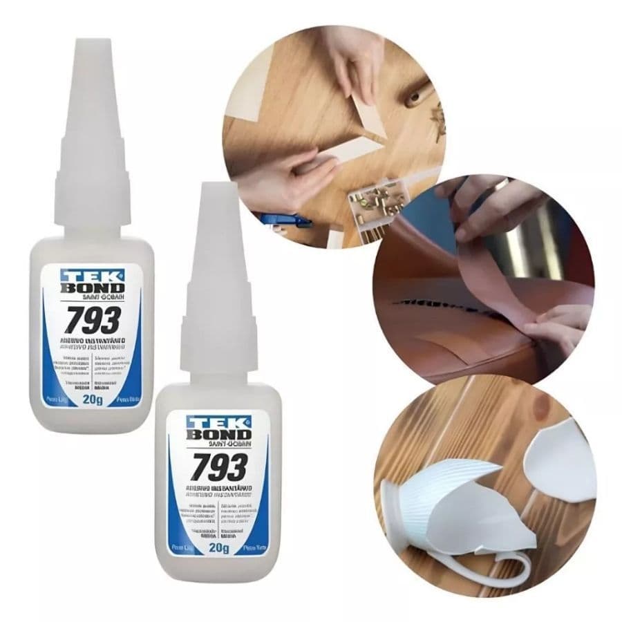 kit 2 pçs Cola Instantânea 793 20g Tek Bond Artesanato Acrigel Unha Postiça