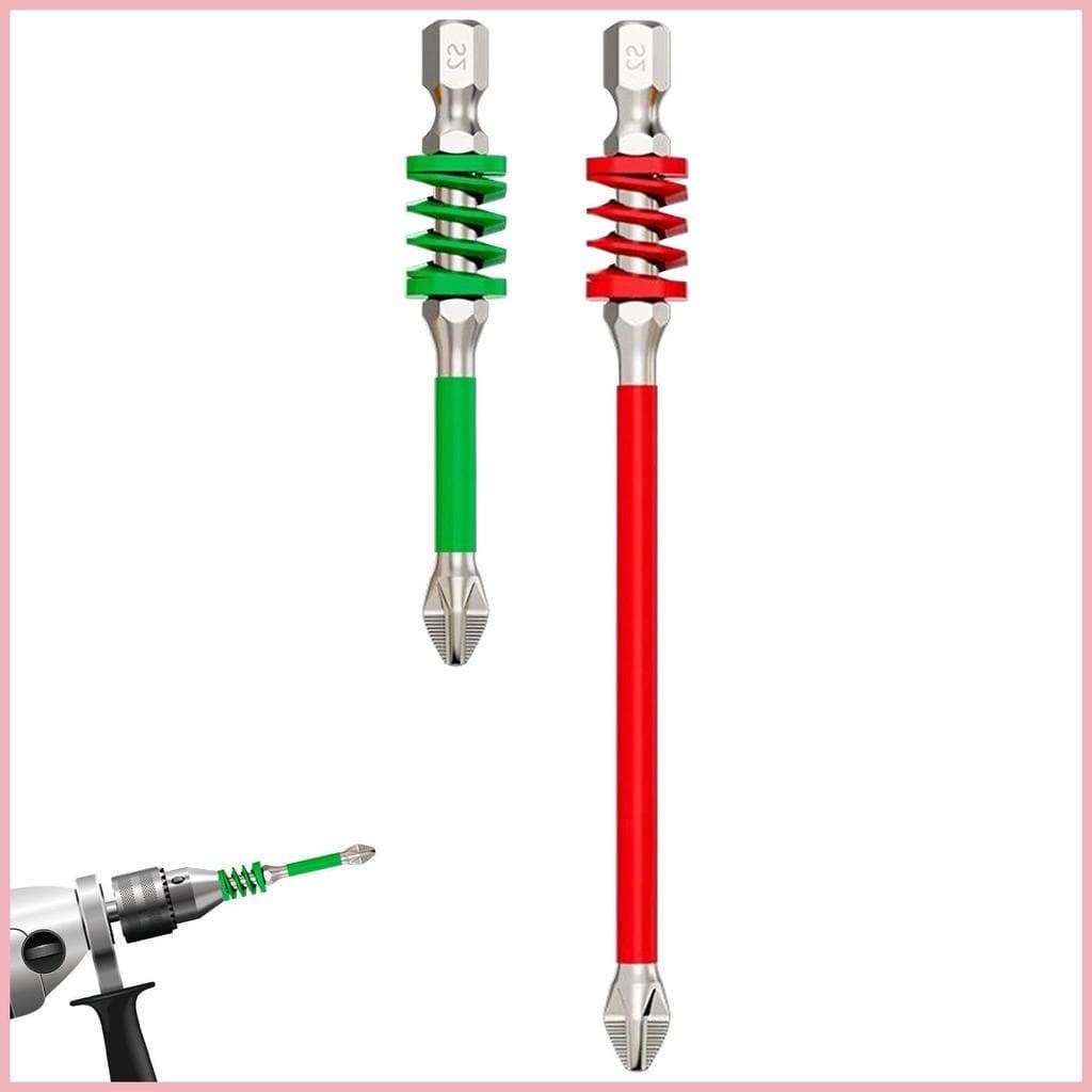 Conjunto de Pontas de Chave de Fenda, 2 Peças, Magnético, Adequado para Furadeiras Elétricas, Pontas Duráveis Antiderrap
